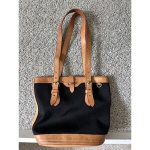 Dooney & Bourke Black and Tan Hobo Bag
